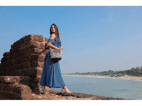 Myra Bag Indigo Cloth Purses for Women - Canvas Shoulder Bag
