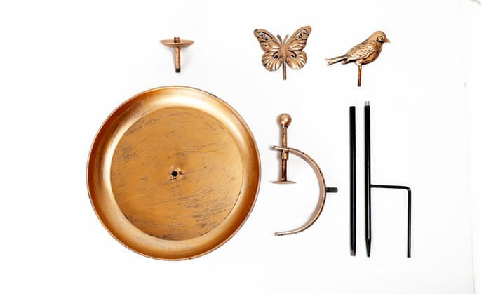 Copper Bird & Butterfly Bird Bath & Water Oasis - Gallery 17