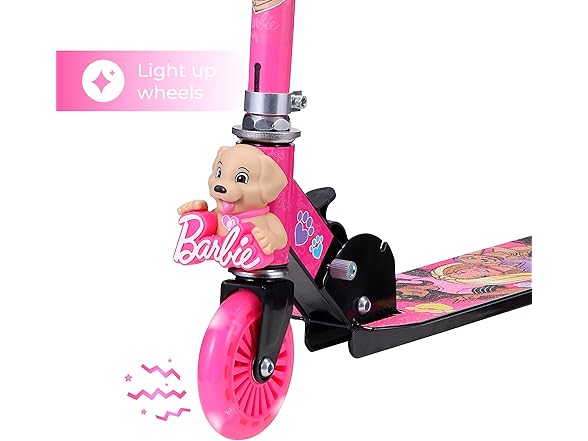 Barbie 2 Wheel Kick Scooter with Light Up WheelS