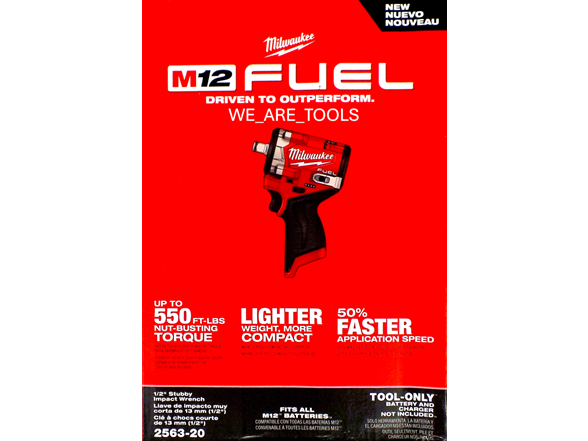 Milwaukee 2563-20 M12 Stubby 1/2" Impact Wrench
