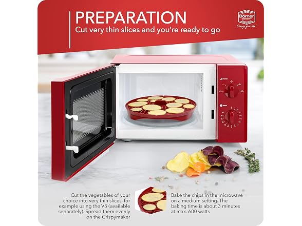 Borner by Reston Lloyd 2pc Crispymaker, Microwave Chip Maker