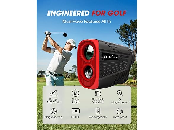 Red 1300 Yards Golf Range Finder