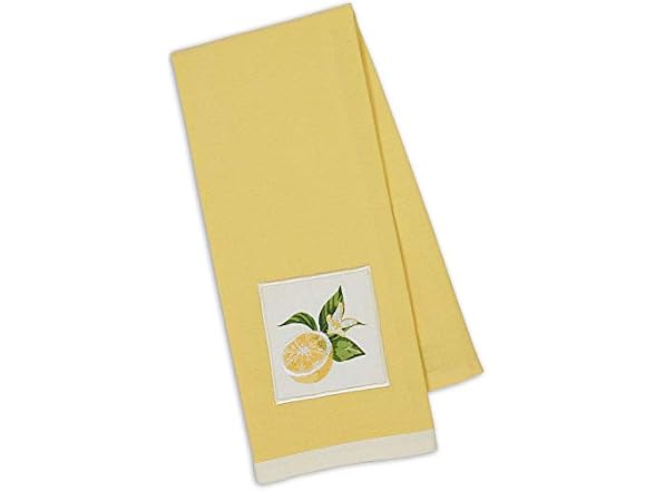 Design Imports Kitchen Towel - Lemon Sliced Embellished
