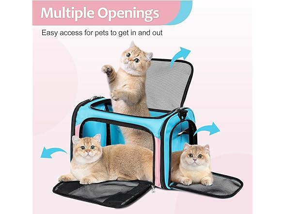 Discala Cat Dog Carrier Up to 15 Lbs