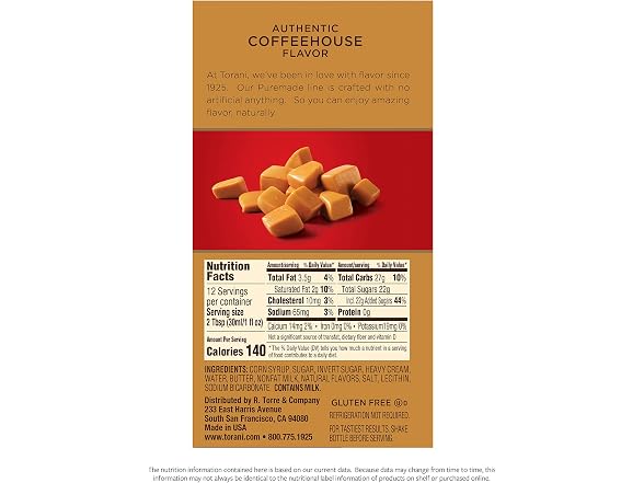 Torani | Puremade Caramel 16.5 fl oz