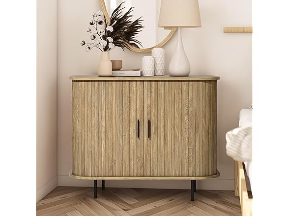 LuxenHome 35” MCM Accent Cabinet