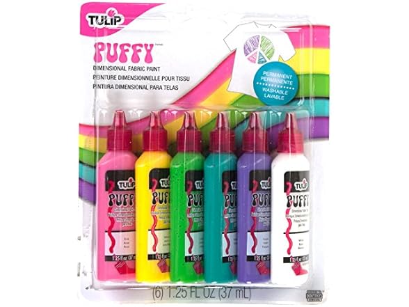 Tulip Puffy Paint: 3-D Fashion Paint 6Pk