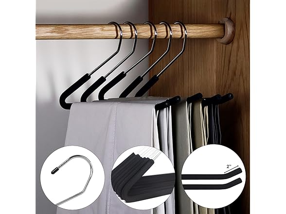 Heavy-Duty Pants Hangers Non-Slip