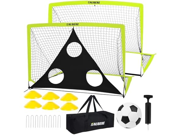 6x4 ft Soccer Goals for Backyard Set of 2