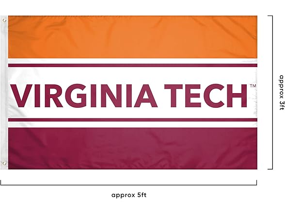 VT Hokies Flag 3x5 Horiz
