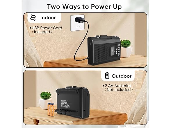 FIOLEES Portable Cassette Player w/Radio