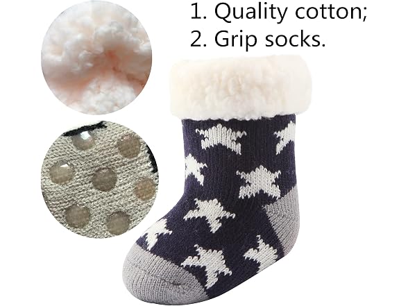 Cottock (12-24 MOS) Toddler Girl Boy Fuzzy Socks