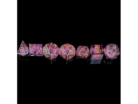 FugaCity DND Dice Set, Sand Flow-Purple