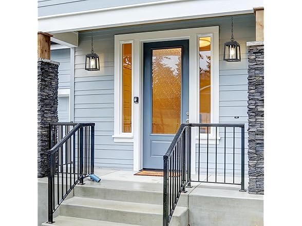 GEPOW Black Outdoor Pendant Light