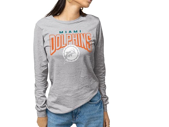 MIAMI DOLPHINS NFL Bold Logo Adult T-Shirt