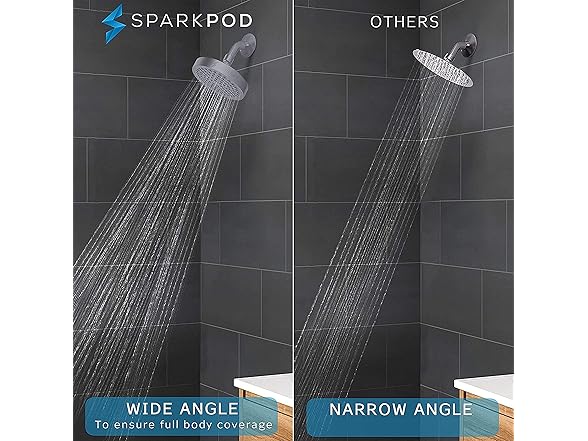 6" Round High Pressure Rain Shower Head