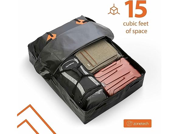 Zone Tech OR0005 Roof Top Waterproof Cargo Bag Black