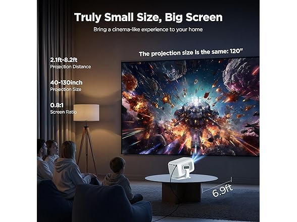 Kvoruaeliax Mini Portable Projector | 1080P