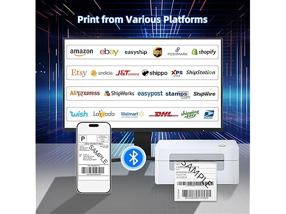 LFPERT Bluetooth Thermal Label Printer
