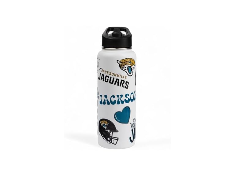 The Memory Company Officially Licensed NFL 34oz Water Bottle - Premium Stainless Steel Double-Wall Insulated, Leakproof Design