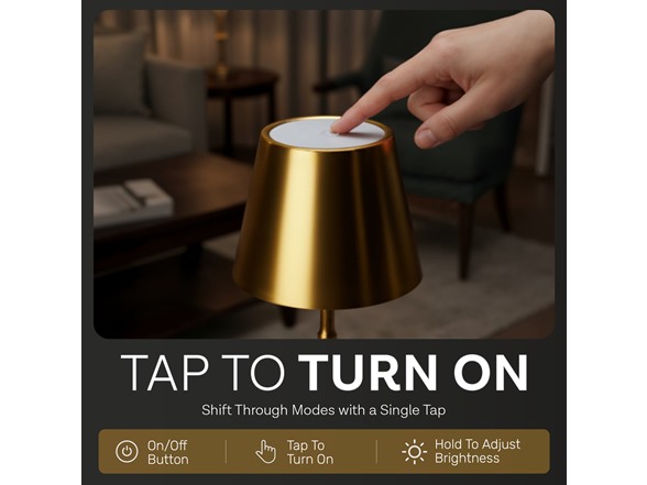 Bell+Howell Bamboo Design Gold Lamp