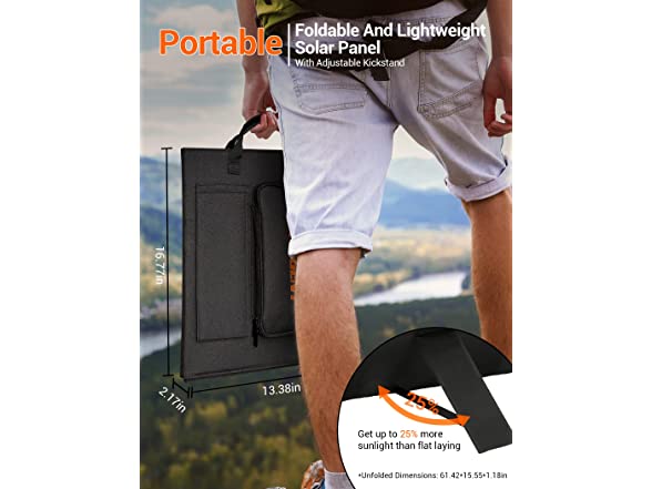 PROGENY 120 Watt Portable Solar Panel (Open Box)