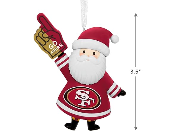 NFL San Francisco 49ers Santa Ornament