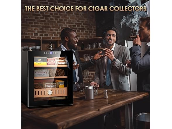 Mojgar 50L Thermostatic Electric Humidor, 300 Counts Large C (Open Box)