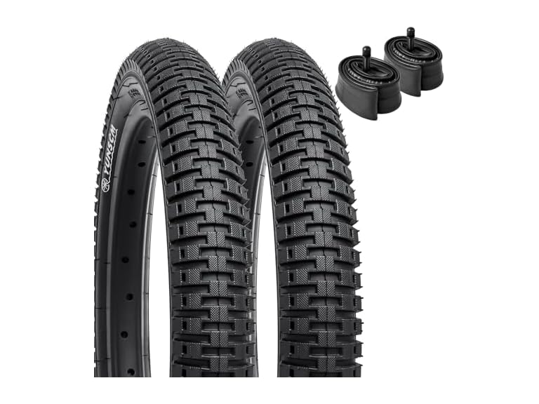 YUNSCM 16" Bike Tires & Tubes Set, 2-Pack