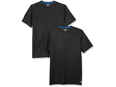 $6.99, Was $16.90, 58% Off! Amazon Essentials Men's 2-Pack Tech Gym T-Shirts dealfomo