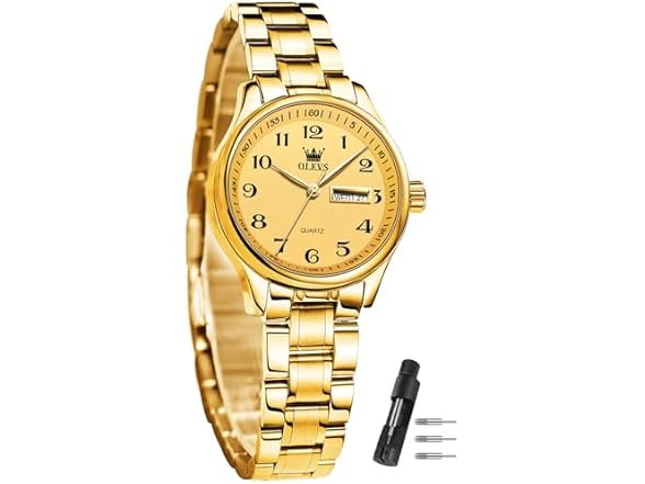 OLEVS Women’s Day Date Steel Watch
