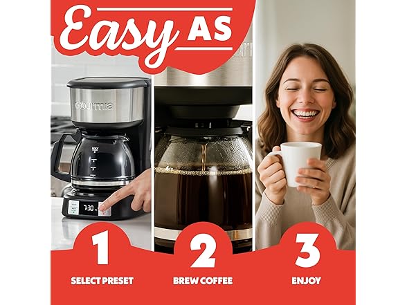 Gourmia Drip Coffee Maker, 5 Cup