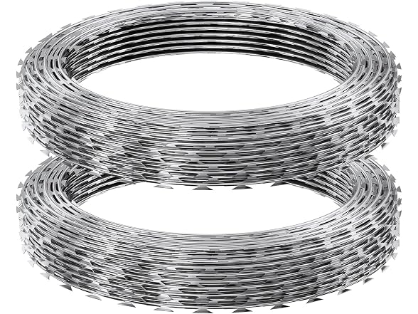 Razor Wires, 98 ft Razor Barbed Wire, 2 Rolls