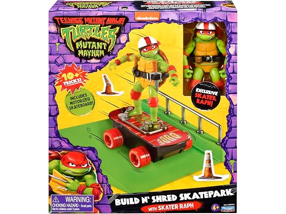 Mutant Mayhem Raphael on a Skateboard