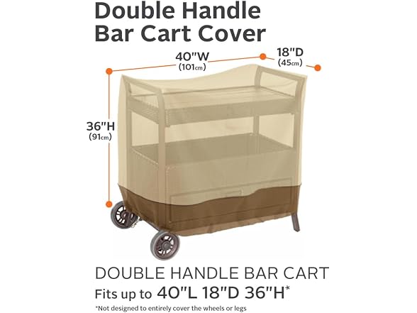 Classic Accessories 40 Inch Double Handle Bar Cart Cover