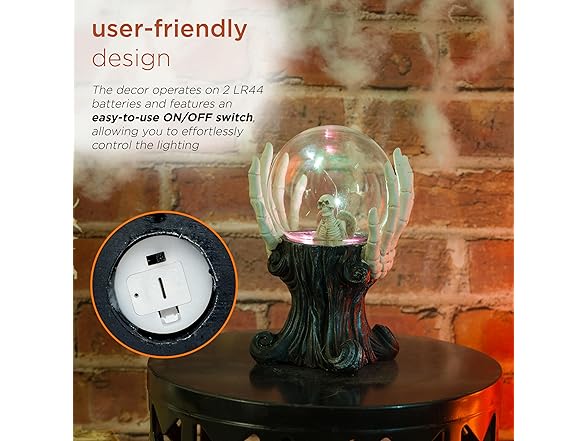 Alpine Corporation Halloween Color Changing LED Crystal Ball