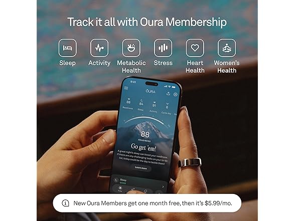 Oura Ring 4 - Gold - Size 8 - Smart Ring