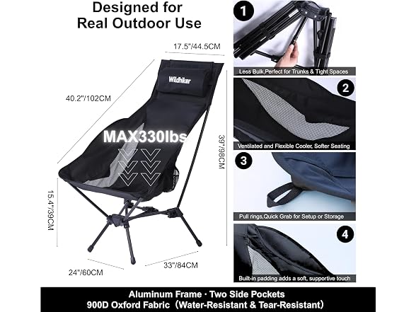 Wildhiker RestAngle High Back Chair