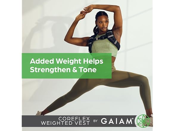 Gaiam CoreFlex Weighted Vest, Adjustable (6 lb)