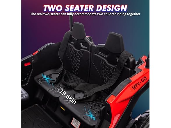 24V Kids Ride On Utv Toys, Electric Off-Road Car (Red)