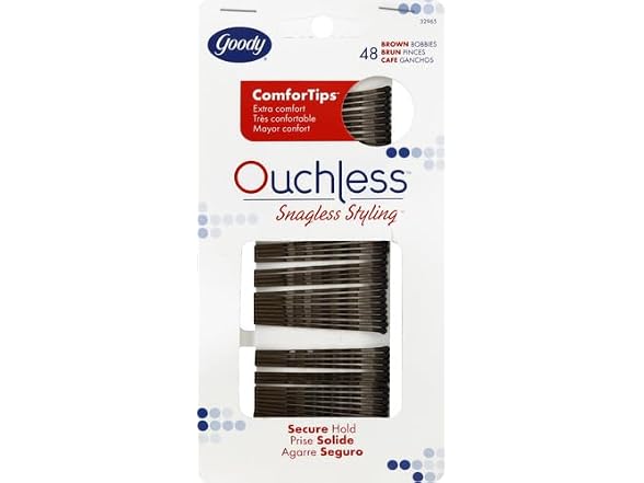 Goody SlideProof Bobby Pins Brown 48ct