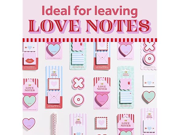 Post-it Heart Sticky Notes, Purple Heart