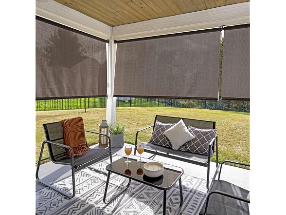 Coolaroo Outdoor Roller Shade with Wand - 90% UV