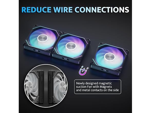 (3 Pack) darkFlash G24 120MM Magnetic ARGB PC Case Fans