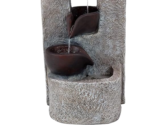 Sunnydaze Aged Tiered Vessels 29-Inch Solar Fountain