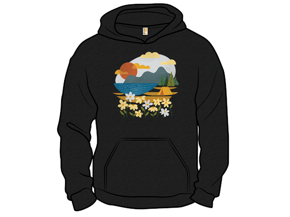 Sunset at a campsite