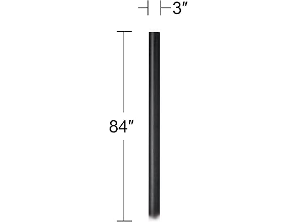 Black 84" High Modern Outdoor Direct Burial Post - Gallery 4