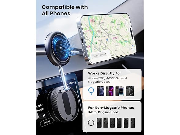 Vacuum Magnetic Car Phone Holder