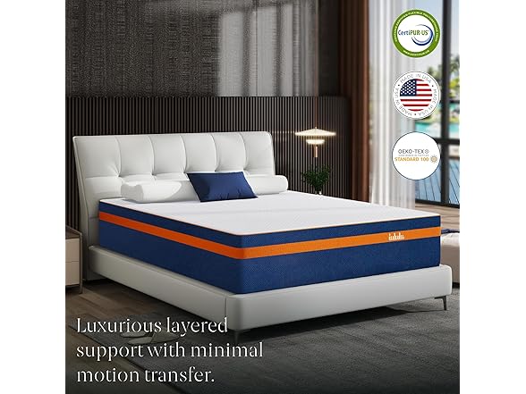 IULULU 14" King Memory Foam Mattress