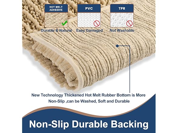 FLOLEOPA Soft Plush Microfiber Bath Rugs